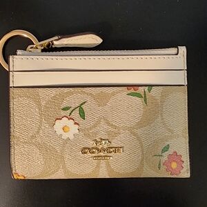 Coach Floral Card Holder
